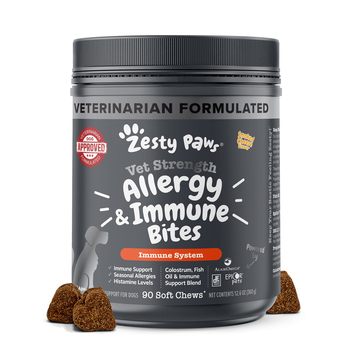 Zesty Paws Vet Strength Allergy & Immune Supplement Smoked Cheese Flavored Soft Chew Bites for Dogs -  90 count-product-tile
