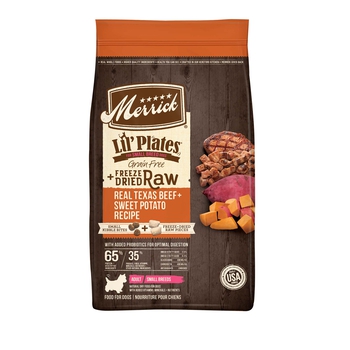 Merrick Lil' Plates Grain Free Beef and Sweet Potato with Raw Bites Dry Dog Food 10-lb-product-tile