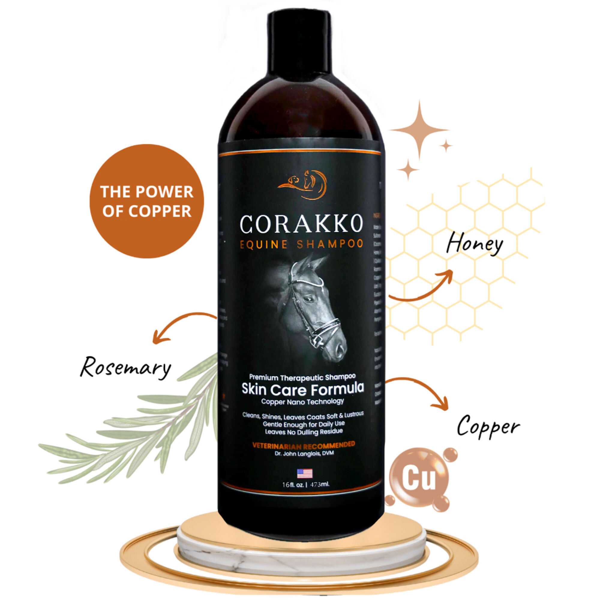 Curry on a Stik Corakko Equine Shampoo - 16 oz Bottle product detail number 1.0