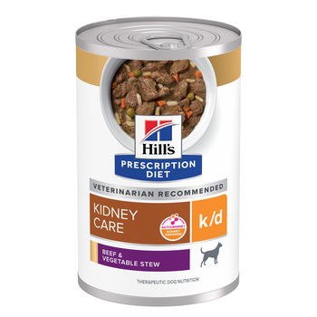 Hill's Prescription Diet k/d Kidney Care Beef & Vegetable Stew Wet Dog Food - 12.5 oz Cans - Case of 12-product-tile