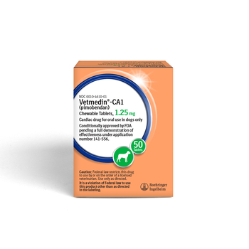Vetmedin-CA1&nbsp;(pimobendan) - Chewable Tablets for Dogs with Stage 2 Mitral Valve Disease - 1.25 mg, 50 ct-product-tile