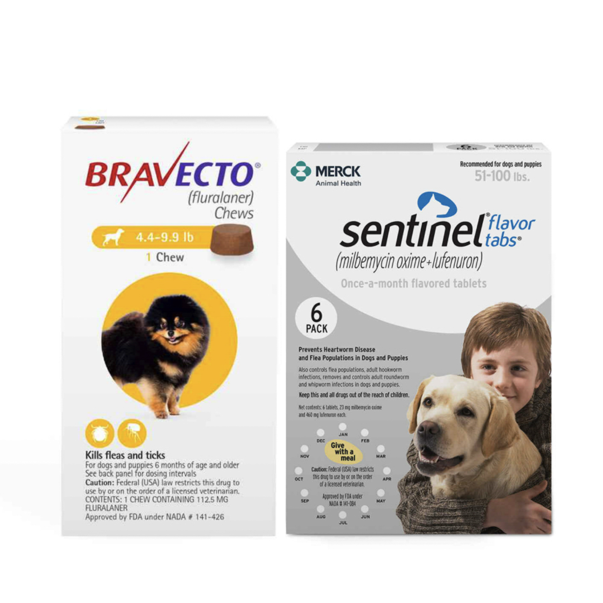 Bundle: Bravecto Flea & Tick  + Sentinel Heartworm Prevention Bundle for Dogs-product-tile